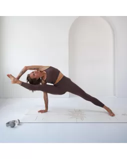 Коврик для йоги — Lotos White, с уроками от Елены Маловой